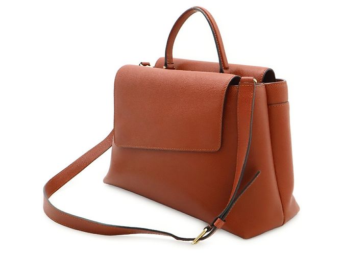 Borsa Valextra Small Twist Rosso - vista 3