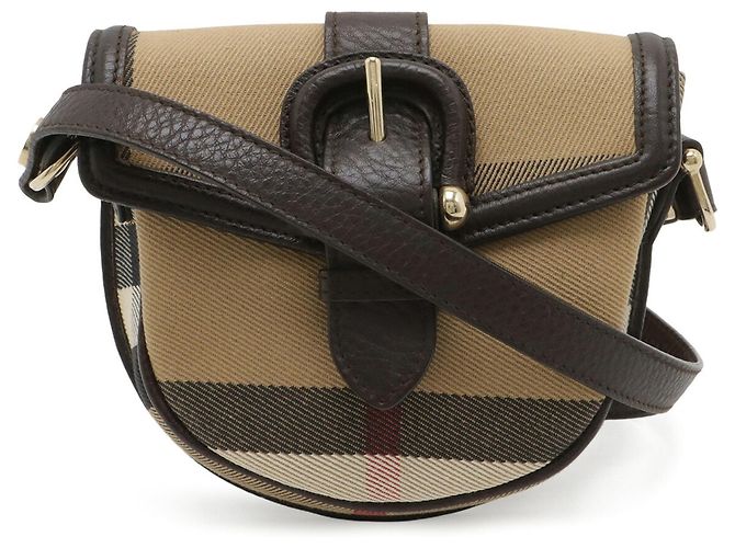 Borsa a tracolla Burberry House Check Nero Beige Marrone scuro - vista 2