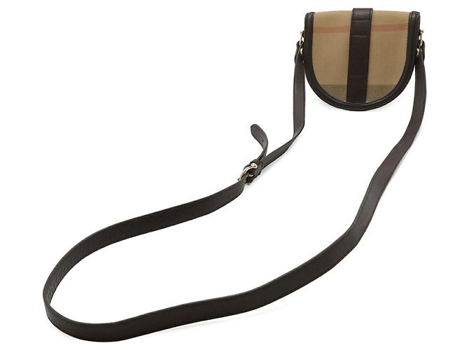 Borsa a tracolla Burberry House Check Nero Beige Marrone scuro - vista 3