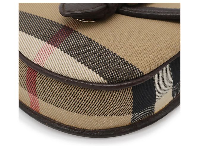 Borsa a tracolla Burberry House Check Nero Beige Marrone scuro - vista 4