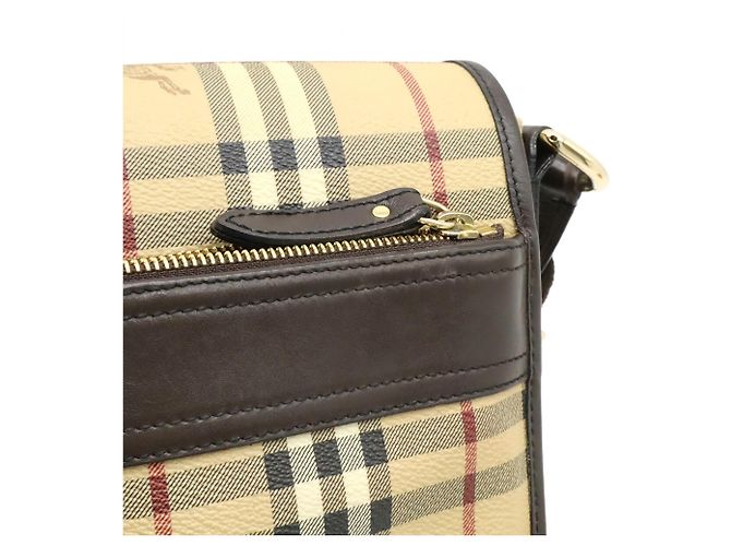 Borsa a tracolla Burberry Nova Check Beige Bordò Marrone scuro - vista 9