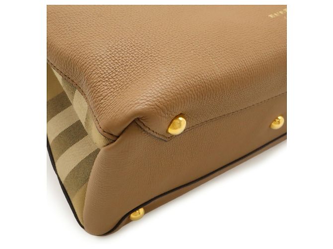 Borsa Burberry House Check Nova Marrone Beige - vista 4