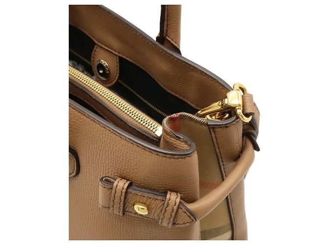 Borsa Burberry House Check Nova Marrone Beige - vista 8