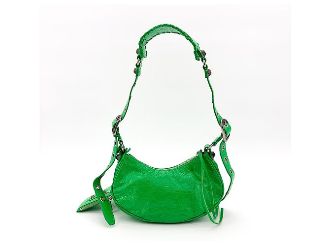 Balenciaga Le Cagole Giant Studs Leather XS Verde - vista 2