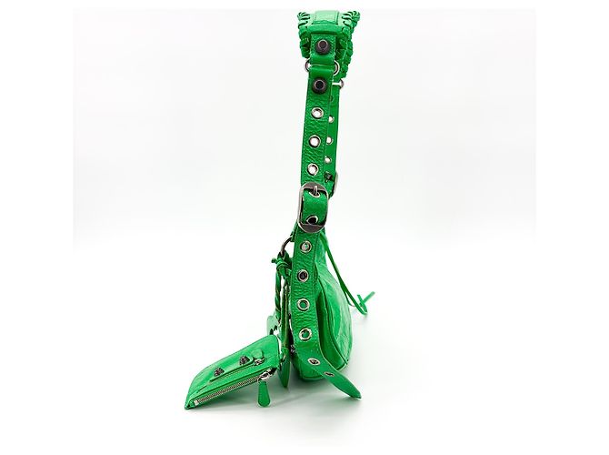 Balenciaga Le Cagole Giant Studs Leather XS Verde - vista 4