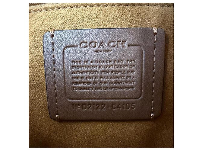 COACH C4106 Georgie 2-Way Leather Saddle Bag Braun Pink Khaki - Ansicht 11