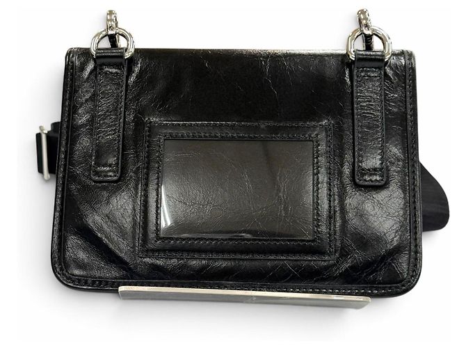 Borsa a tracolla Prada Soft Looks in pelle Nero - vista 3