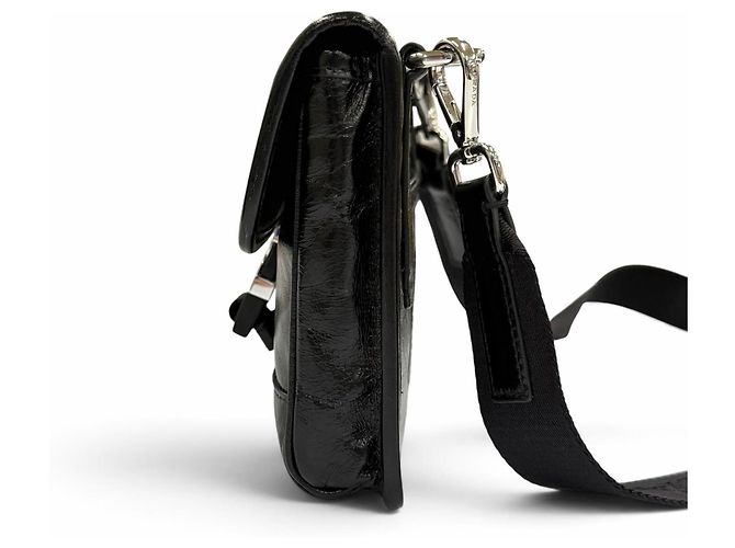 Borsa a tracolla Prada Soft Looks in pelle Nero - vista 4