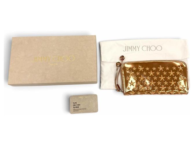 Cartera larga de piel metalizada Jimmy Choo Metálico - vista 2