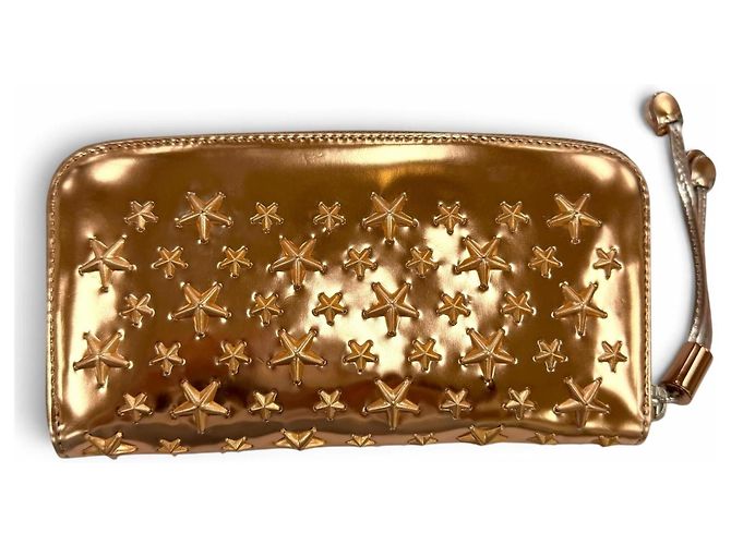 Cartera larga de piel metalizada Jimmy Choo Metálico - vista 3