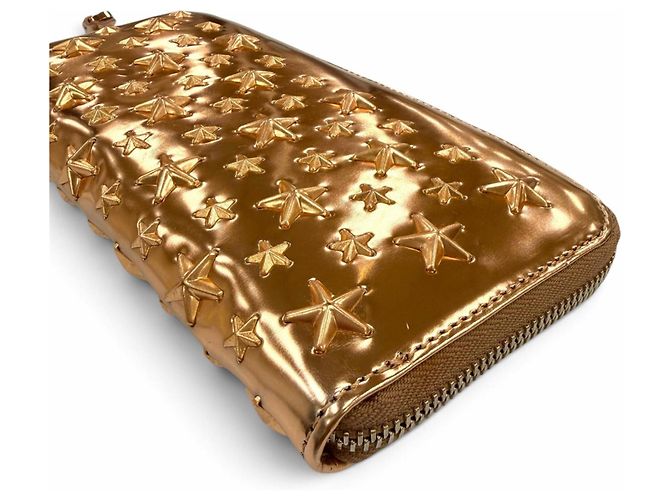 Cartera larga de piel metalizada Jimmy Choo Metálico - vista 5