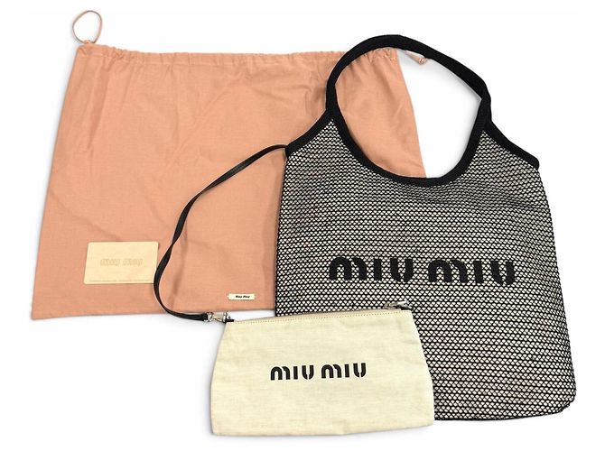 Miu Miu Raffia Mesh Tote Bag - Ansicht 2
