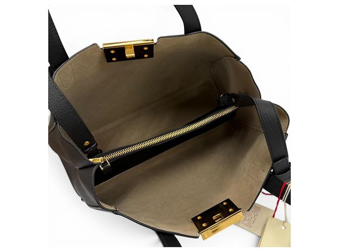 Marni Trancaloo Leder-Tote-Bag mit Logo-Hardware Schwarz - Ansicht 5