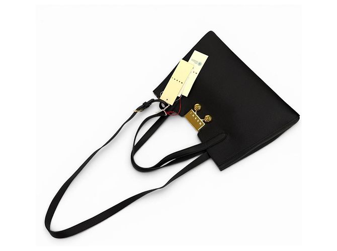 Marni Trancaloo Leder-Tote-Bag mit Logo-Hardware Schwarz - Ansicht 9