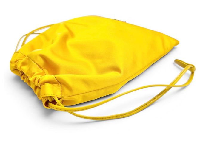 Pouch con coulisse Miu Miu Duchess Giallo - vista 4