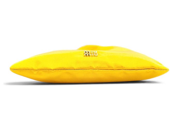 Pouch con coulisse Miu Miu Duchess Giallo - vista 5