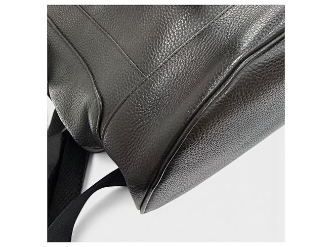Coach Hudson Logo Leather Patch Backpack Black - view 6
