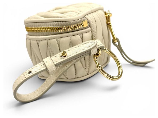 Charm per borsa in pelle Miu Miu Beige - vista 4