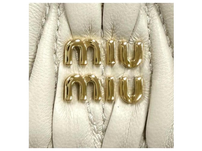 Charm per borsa in pelle Miu Miu Beige - vista 7