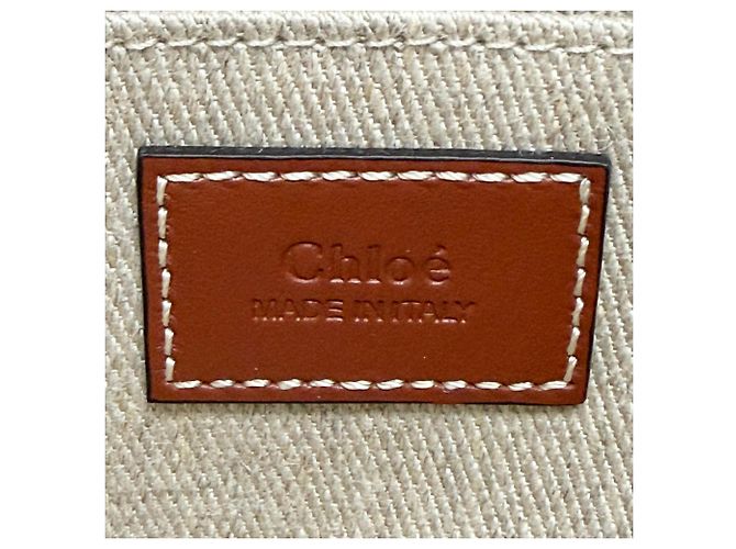 Mala Tote Mini Chloé Woody Marrom Bege - vista 11