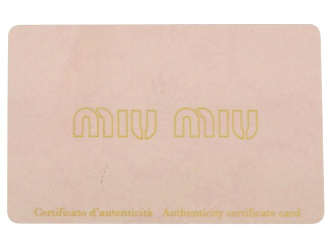 Cartera larga de cuero con cremallera redondeada Miu Miu Castaño Negro Beige - vista 11