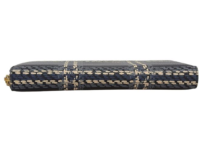 Cartera larga de cuero con cremallera redondeada Miu Miu Castaño Negro Beige - vista 4