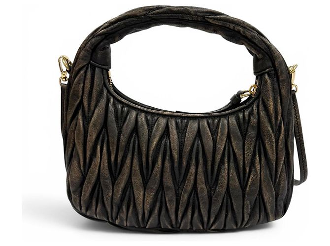 Borsa hobo Miu Miu Wonder in pelle matelassé - vista 2