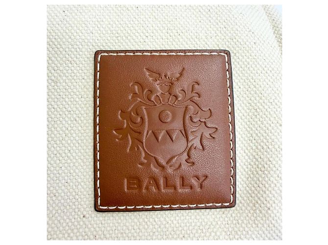 Bally Akelei Large Tote Bag aus Canvas mit Leder-Logo-Patch Braun Roh - Ansicht 10