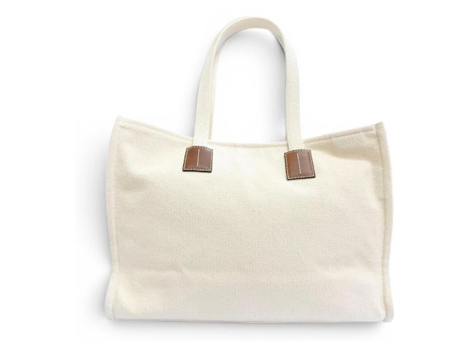 Bally Akelei Large Tote Bag aus Canvas mit Leder-Logo-Patch Braun Roh - Ansicht 3