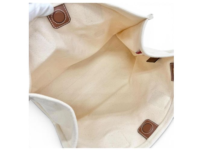 Bally Akelei Large Tote Bag aus Canvas mit Leder-Logo-Patch Braun Roh - Ansicht 8