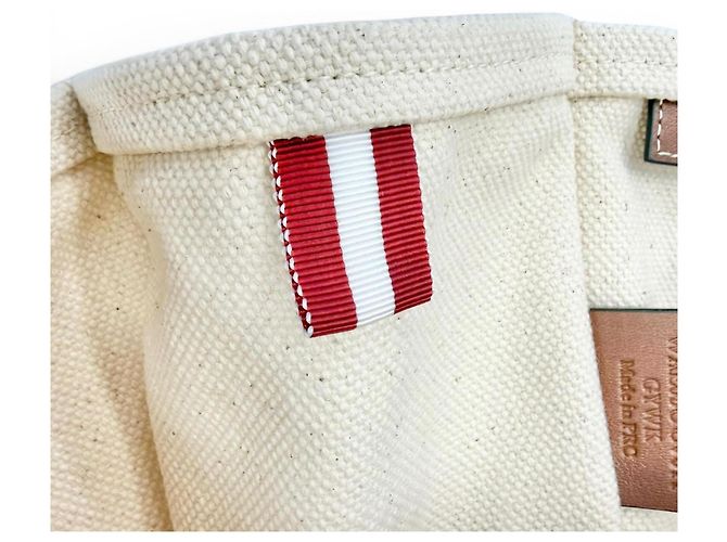 Bally Akelei Large Tote Bag aus Canvas mit Leder-Logo-Patch Braun Roh - Ansicht 9