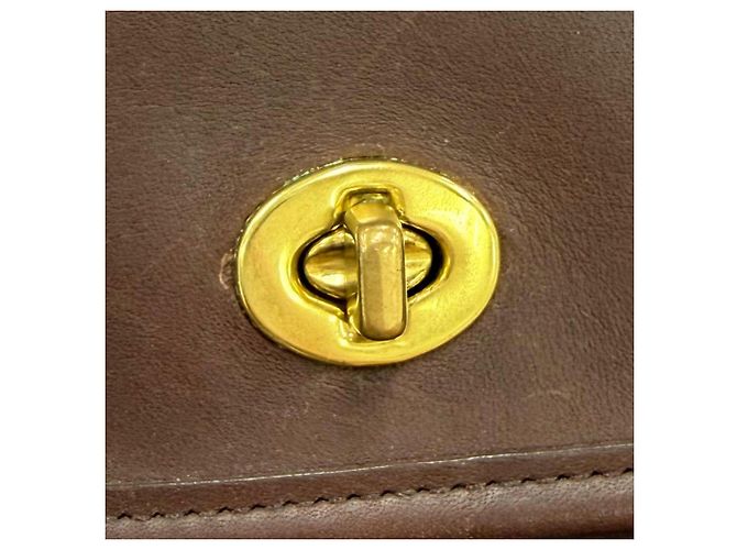 COACH Vintage 9965 Schultertasche aus Leder Braun - Ansicht 8