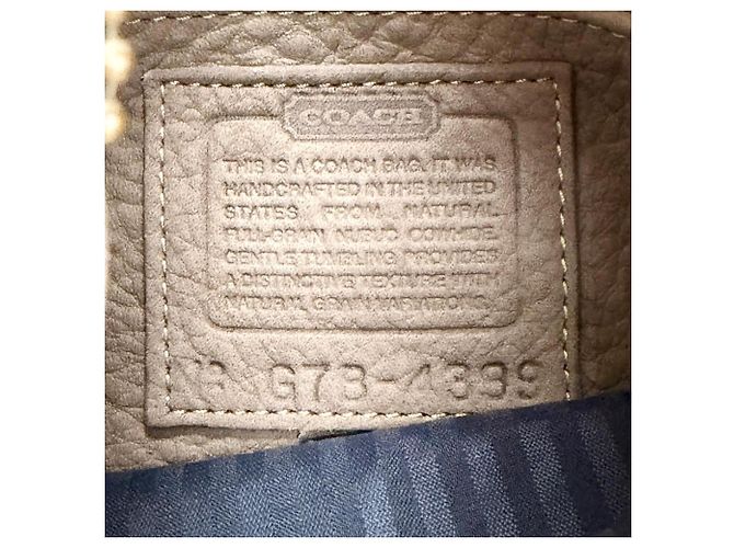 COACH Vintage 4399 Schultertasche aus Nubukleder Beige - Ansicht 8
