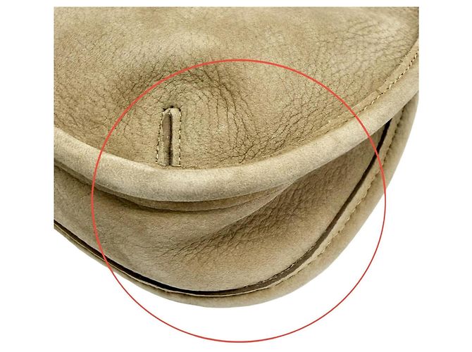 COACH Vintage 4399 Schultertasche aus Nubukleder Beige - Ansicht 9