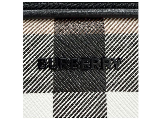 Borsa a tracolla in pelle Burberry Paddy Check Marrone - vista 10