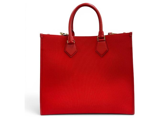 Borsa Tote Dolce & Gabbana in pelle rossa e tela Rosso - vista 3