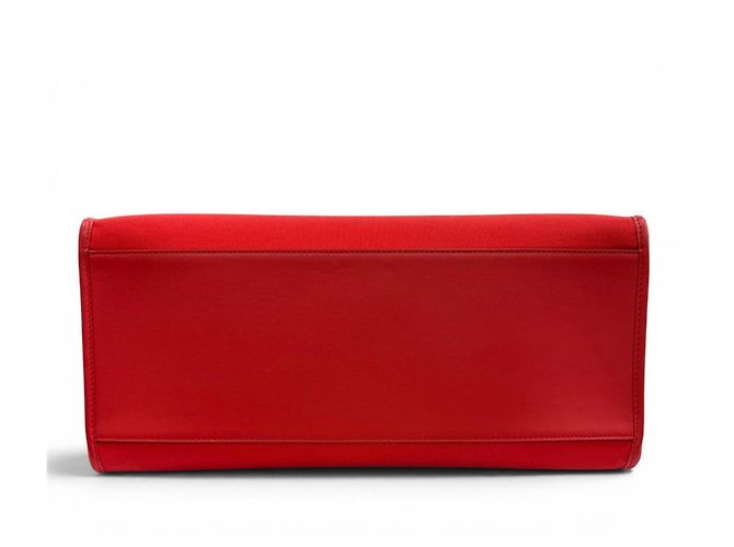 Borsa Tote Dolce & Gabbana in pelle rossa e tela Rosso - vista 5