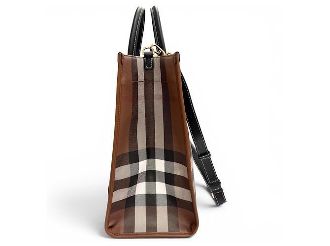 Borsa Tote Burberry Freya Medium Marrone - vista 5