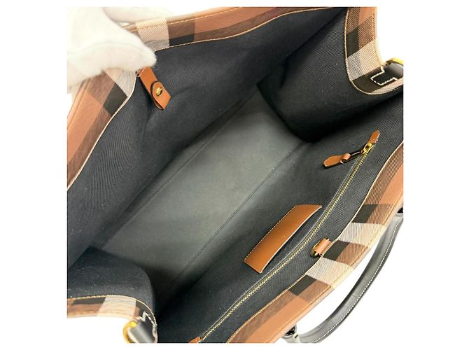 Borsa Tote Burberry Freya Medium Marrone - vista 7