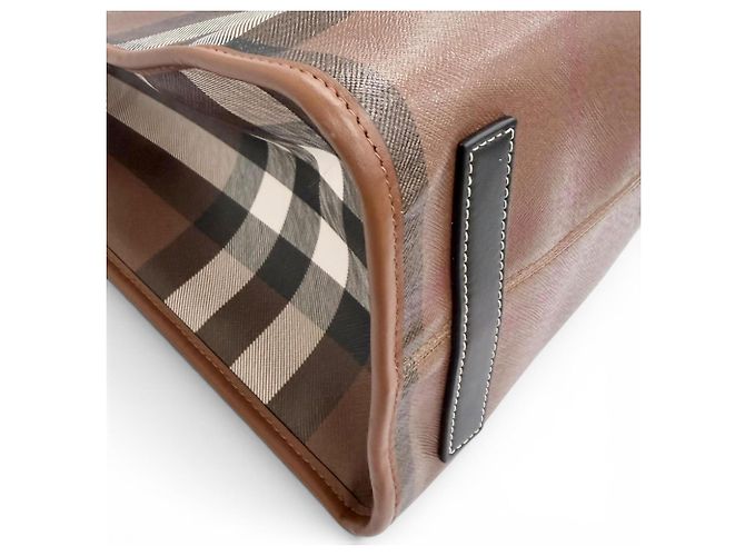 Borsa Tote Burberry Freya Medium Marrone - vista 8
