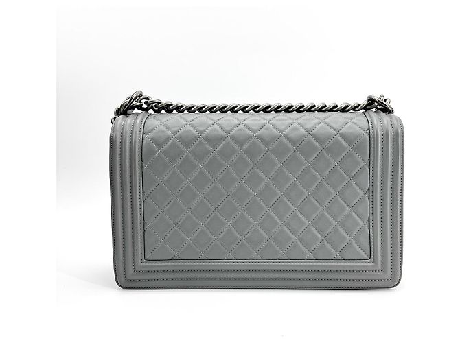 Chanel Boy Flap Quilted Calfskin Old Medium Marrone - vista 2