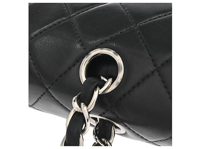 Chanel Classic Double Flap Quilted Lambskin Medium Schwarz - Ansicht 7