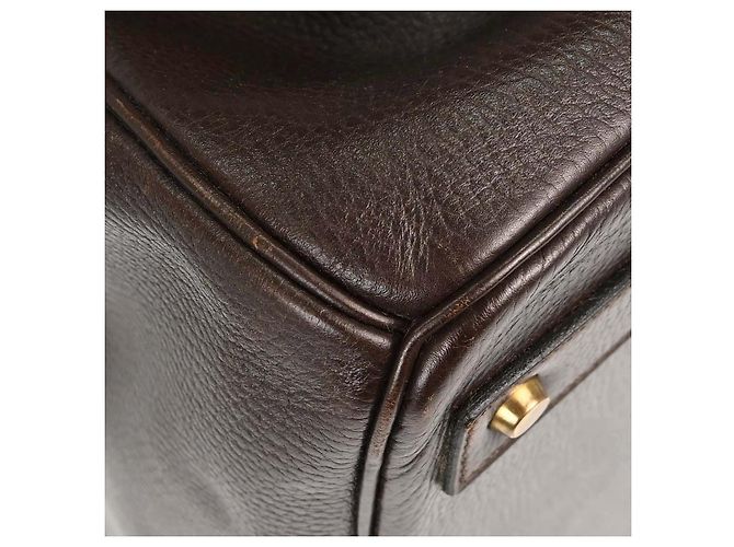Hermès Hermes HAC Birkin Brown Ardennes con Gold Hardware 45 Marrone - vista 5