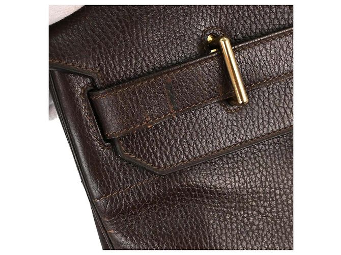 Hermès Hermes HAC Birkin Brown Ardennes con Gold Hardware 45 Marrone - vista 7