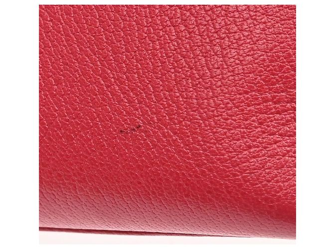 Hermès Hermes Kelly Red Chevre de Coromandel with Palladium Hardware 25 Rosa - vista 5