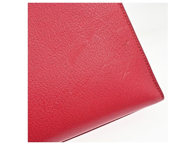 Hermès Hermes Kelly Red Chevre de Coromandel with Palladium Hardware 25 Rosa - vista 6