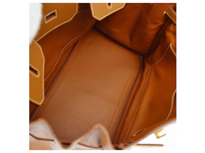 Hermès Hermes Birkin Brown Courchevel con Gold Hardware 35 Marrone - vista 4
