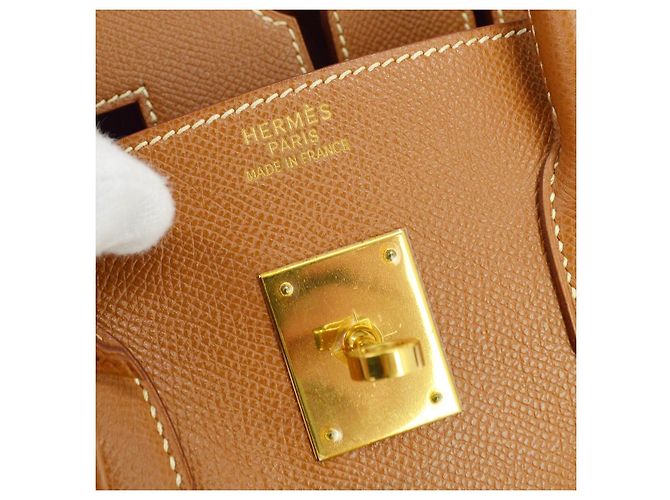 Hermès Hermes Birkin Brown Courchevel con Gold Hardware 35 Marrone - vista 6