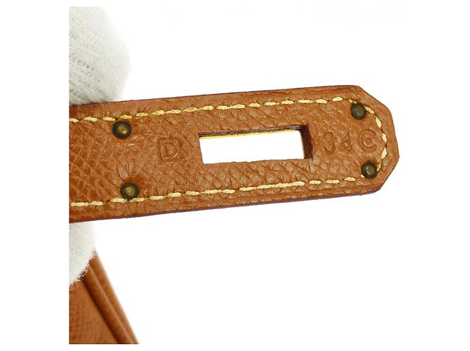 Hermès Hermes Birkin Brown Courchevel con Gold Hardware 35 Marrone - vista 7