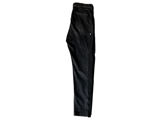Pantalon Sacai Denim Noir Patchwork Homme - vue 15
